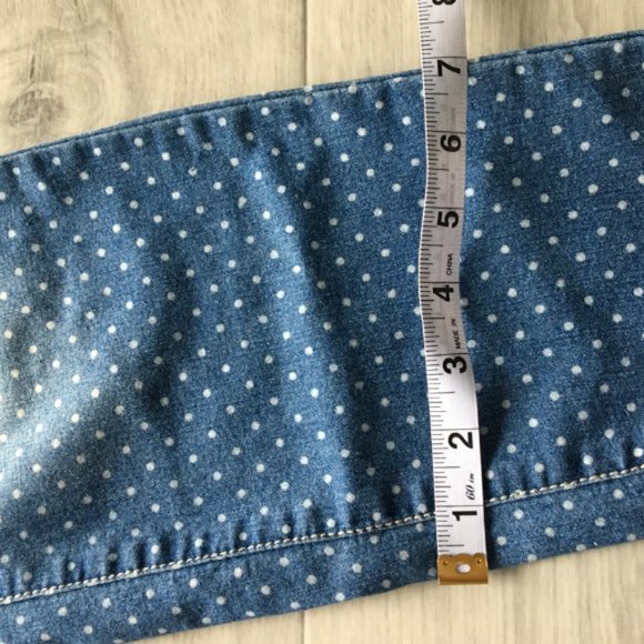 Roz Ali Women Polka Dot Blue Jeans Size 12 - Picture 8 of 9